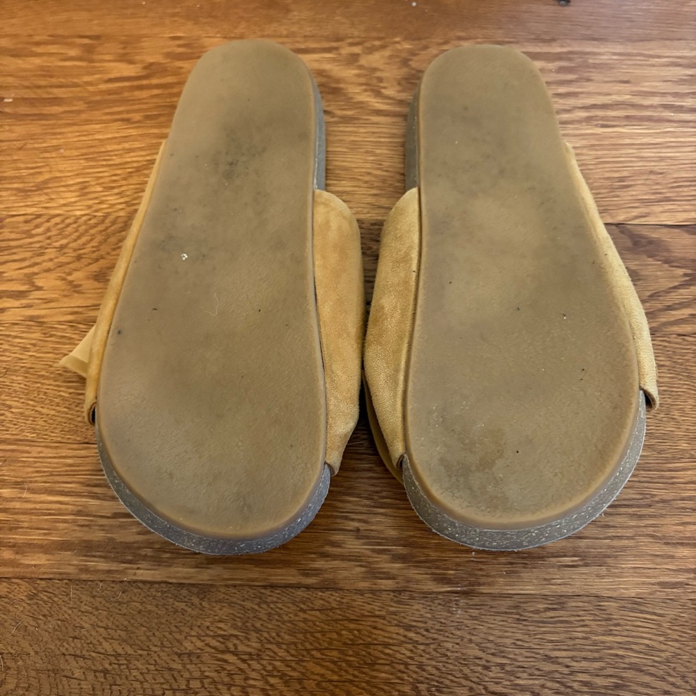 Ulla Johnson Ingrid Bow Slide Sandal in Mustard Suede - 7 - Picture 5 of 10